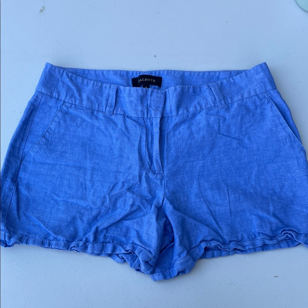 Talbots Light Blue Linen Shorts